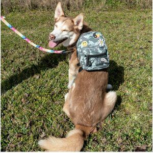 Justice Pet Nylon Camo Waste bag Dispensing Backpack Harness, Green Camo, XSmall